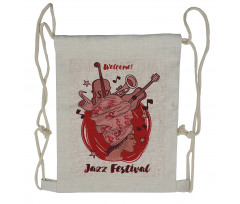 Welcome Jazz Festival Drawstring Backpack