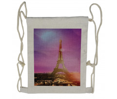 Colorful Sky Paris Drawstring Backpack