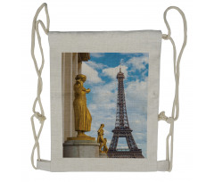 Antique Sculptures Eiffel Drawstring Backpack