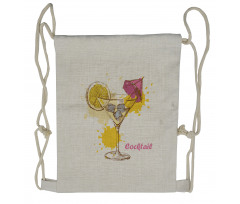 Vodka Martini Lemon Drawstring Backpack