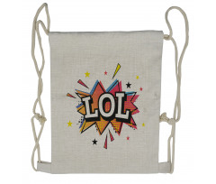 Speech Bubble Colorful Stars Drawstring Backpack