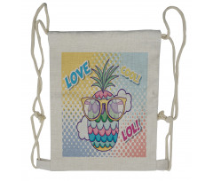 Pineapple Sunglasses Love Cool Drawstring Backpack