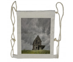 Farmhouse Storm Clouds Drawstring Backpack