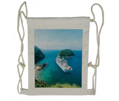 Passenger Ship Ocean Drawstring Backpack