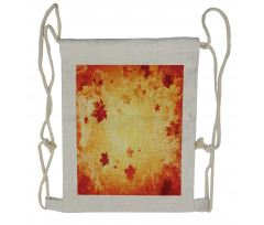 Abstract Grunge Maple Leaves Drawstring Backpack