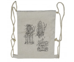 Old Street Sketch Drawstring Backpack