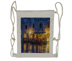 Night View Italy Drawstring Backpack