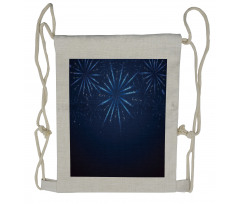 Fireworks at Night Sky Drawstring Backpack