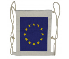 Simple European Union Flag Drawstring Backpack