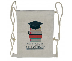 Education Inspirational Drawstring Backpack