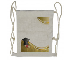 Cap and Ribbon Diploma Drawstring Backpack