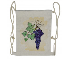 Concorde Fruits with Leaves Drawstring Backpack