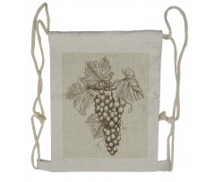 Ripe Fruits on Leafed Branch Drawstring Backpack