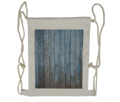 Grungy Painted Wooden Fence Drawstring Backpack