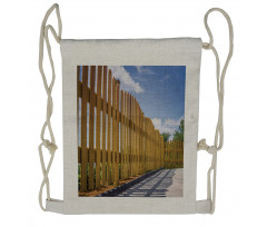 Terrace in Summer Day Sky Drawstring Backpack