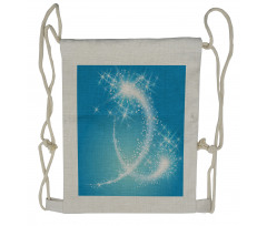 Swirling Stars with Tail Art Drawstring Backpack