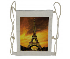 Paris Love Sunrise Drawstring Backpack