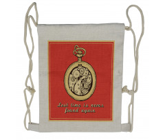 Saying About Time Vintage Drawstring Backpack