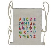 Alphabet Letters Fun Drawstring Backpack