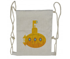 Simple Underwater Vehicle Drawstring Backpack