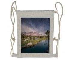 Picturesque Landscape of Chino Drawstring Backpack