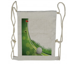 Tee Box with Flag Abstract Drawstring Backpack