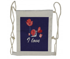 I Love You are My Home Theme Drawstring Backpack