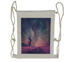 Lonely Tree View Drawstring Backpack