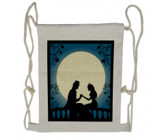 Classic Romantic Scene Drawstring Backpack