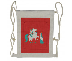 Princess Prince on Horse Drawstring Backpack