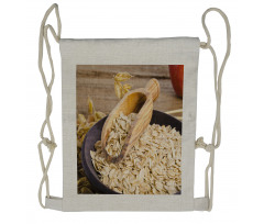 Organic Porridge Oats Bowl Drawstring Backpack