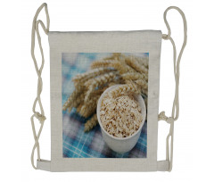 Bowl Full of Oats Photo Drawstring Backpack