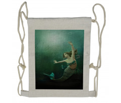 Mermaid Undersea Drawstring Backpack