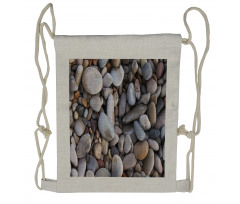 Pebbles by the Sea Beach Drawstring Backpack