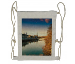 River Tay in Perth Scenery Drawstring Backpack