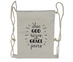 Believer Lettering Drawstring Backpack