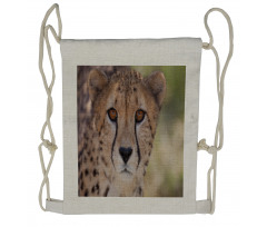 Close up Image of Cheetah Drawstring Backpack