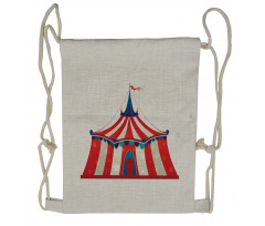 Stars Striped Circus Drawstring Backpack