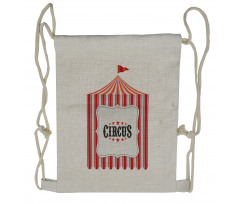 Circus Tent Flagpole Drawstring Backpack