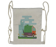 Container on Road Drawstring Backpack