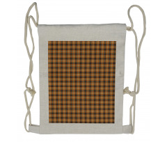 Tartan in Earth Tones Drawstring Backpack