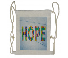 Message of Hope Calligraphy Drawstring Backpack