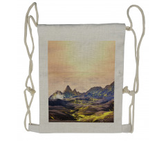 Graphical Icelandic Scenery Drawstring Backpack