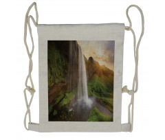 Seljalandsfoss Waterfalls Drawstring Backpack