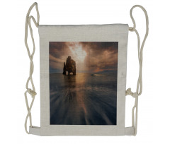 Hvitserkur Rock Formation Drawstring Backpack