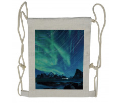 Gloomy Borealis Atmosphere Drawstring Backpack