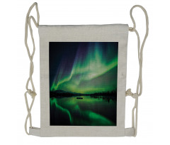 View over Lake Thingvellir Drawstring Backpack