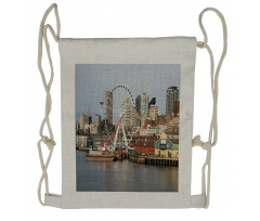 Elliott Bay Scenery Drawstring Backpack