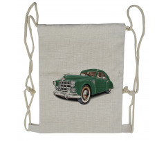 Nostalgic Vintage Car Drawstring Backpack