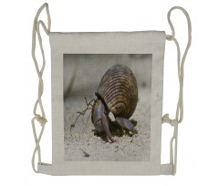 Macro Image on Sand Drawstring Backpack